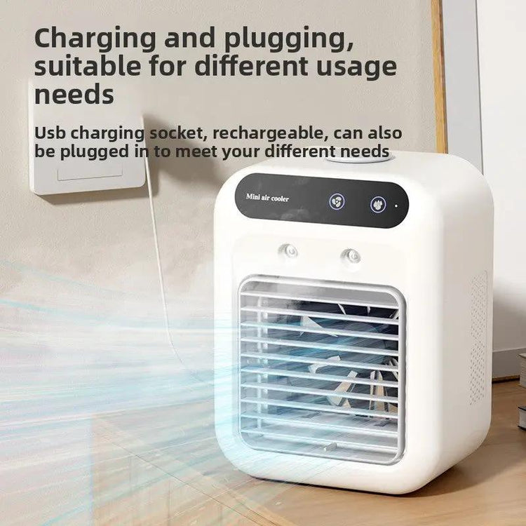 Spray humidifying mini portable air conditioner fan Top Shelf Find