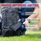 Outdoor solar charging backpack with LED lighting and waterproof mobile power bank