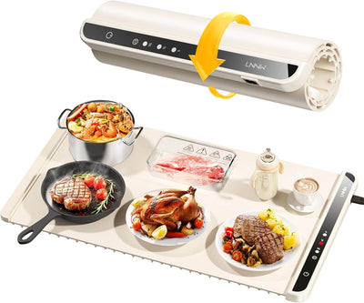 Heating mat for Food,Food Warming Mat,Electric Warming Tray for Buffets Party and Home Daily Use,Heating Fastly in 10S,Portable Design,Timed Function for Your Family.