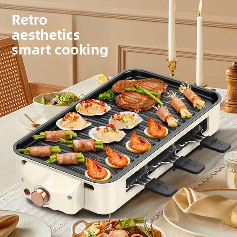 Multi-Functional Split Electric Grill Pan Smokeless Barbecue Oven Top Shelf Find