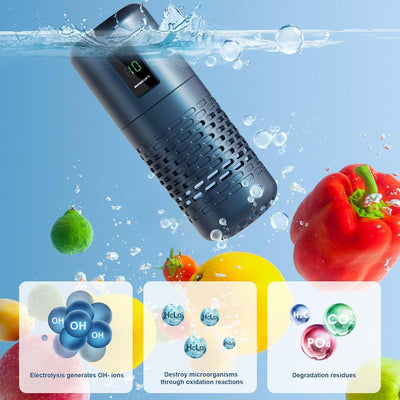 Fruit and Vegetable Cleaning Machine, Newly Upgraded Fruit and Vegetable Cleaner with Screen Display Fruit and Vegetable Cleaning Machine, Suitable for Vegetables, Rice, Meat, and Tableware