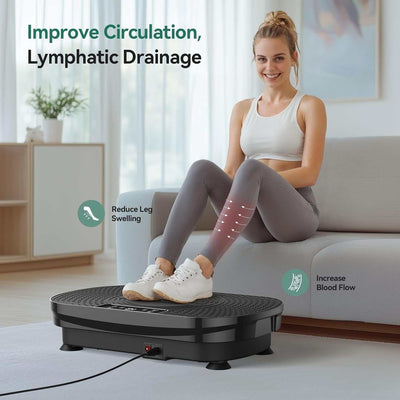 Vibration Plate Exercise Machine, Vibration Plate for Lymphatic Drainage, Power Plate Vibration Platform for Weight Loss, Toning & Wellness