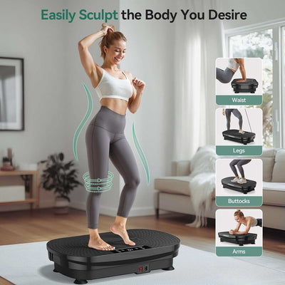 Vibration Plate Exercise Machine, Vibration Plate for Lymphatic Drainage, Power Plate Vibration Platform for Weight Loss, Toning & Wellness