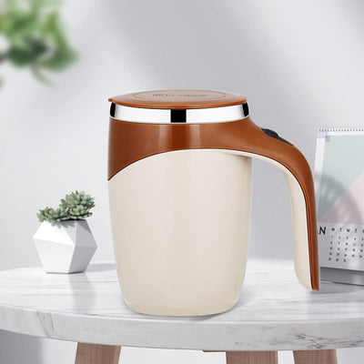 Self Stirring Mug, Automatic Magnetic Mixing Coffee Mug, Rechargeable Self Stirring Coffee Mug, Rotating Stainless Steel Mug, for Office, Kitchen, Travel, Gifts for Women and Men - 350 ML