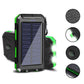 Outdoor solar charging backpack with LED lighting and waterproof mobile power bank
