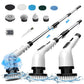Multifunctional Electric Cleaning Brush Set - 9-in-1 Cordless with Rotatable Brush Heads for Bathroom Kitchen Windows Toilet - Rechargeable Dual Power Supply - Compact Household Cleaning Tool