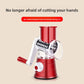Multi-functional vegetable cutter, hand-cranked rotating grater
