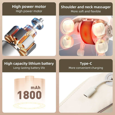 Neck Massager with Heat, Shiatsu Shoulder Massager, Electric Acupressure Neck Massager Gift for Parents/Elders/Health/Women/Men Deep Kneading Massage like Human to Free Your Hand