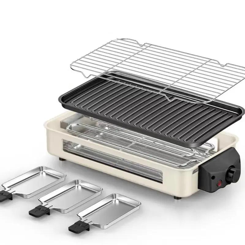 Multi-Functional Split Electric Grill Pan Smokeless Barbecue Oven Top Shelf Find