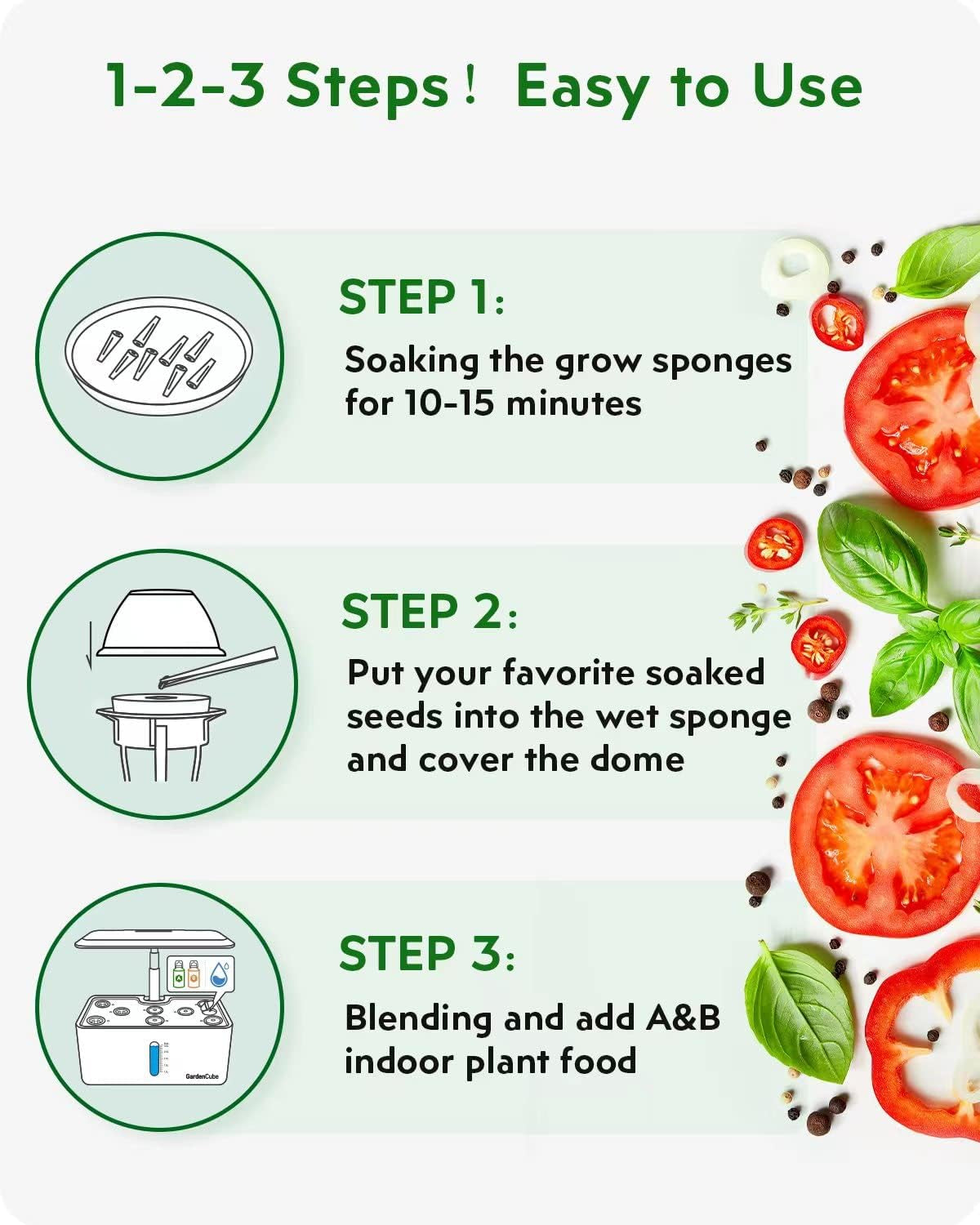 166Pcs Hydroponic Pods Kit: Grow Anything Kit with 40 Grow Sponges, 40 Grow Baskets, 40 Grow Domes, 40 Pod Labels, 6 A&B Plant Food - Compatible with Hydroponics Supplies from All Brands