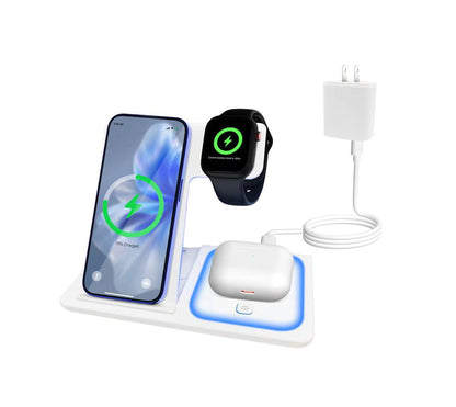Multi-Functional Magnetic Folding Three-In-One Wireless Charger