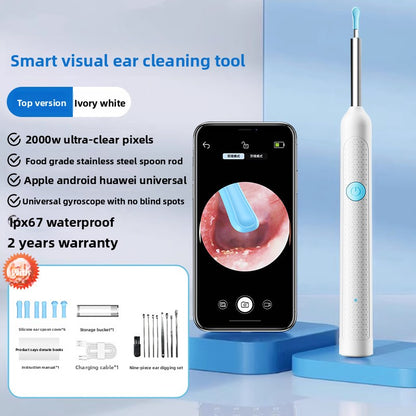 Visual ear-picking spoon