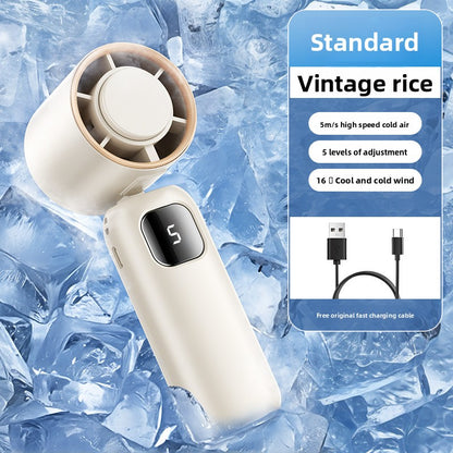 Semiconductor cooling handheld fan