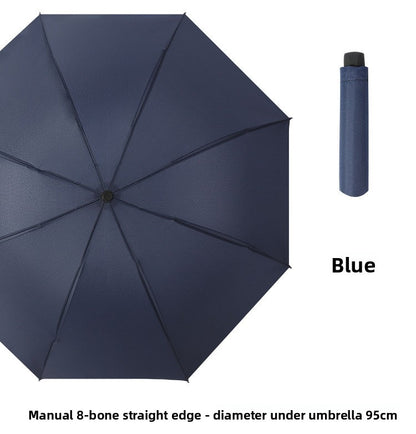 Automatic Windproof Black-Coated Umbrella with 24 Ribs