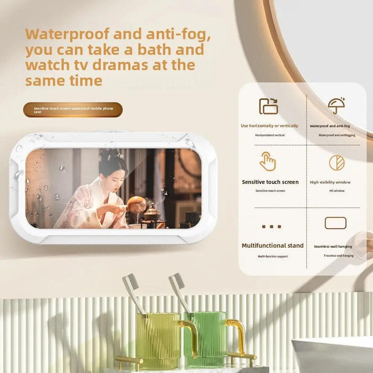 Waterproof Phone Holder Adjustable Detachable Peach Pink Plastic Mount Stand for Smartphone Cellphone Touch Screen Compatible No Drilling Needed 360-Degree Rotation Top Shelf Find