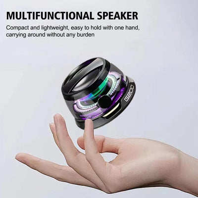 Multifunctional G200 Magnetic Bluetooth Speaker,Waterproof Wireless Speaker 5.3 with Lanyard,Small Bluetooth Speaker with Multi-Rgb Color Light and Phone Holder for Metal Surface,7H Playtime