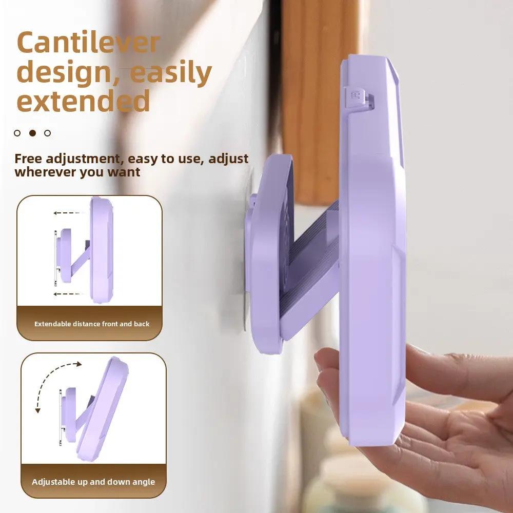 Waterproof Phone Holder Adjustable Detachable Peach Pink Plastic Mount Stand for Smartphone Cellphone Touch Screen Compatible No Drilling Needed 360-Degree Rotation Top Shelf Find