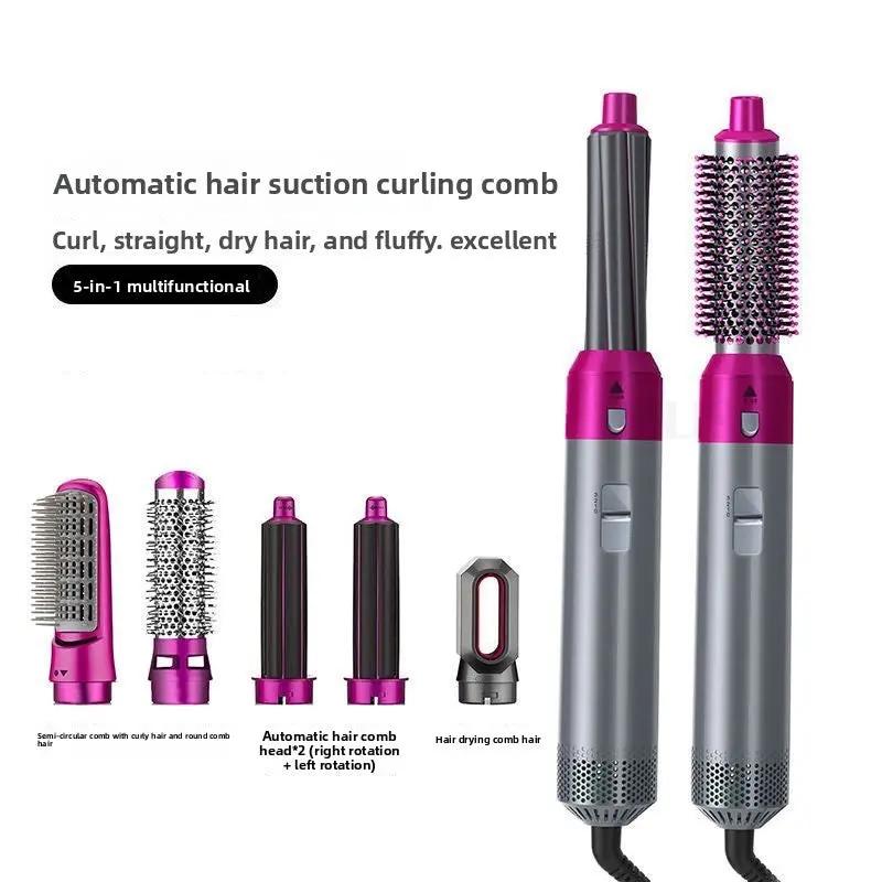 Five-in-One Curling Iron with Negative Ion Technology 1000W 110V/220V Adjustable Settings Ceramic Heating Element Gift Box Plug Top Shelf Find