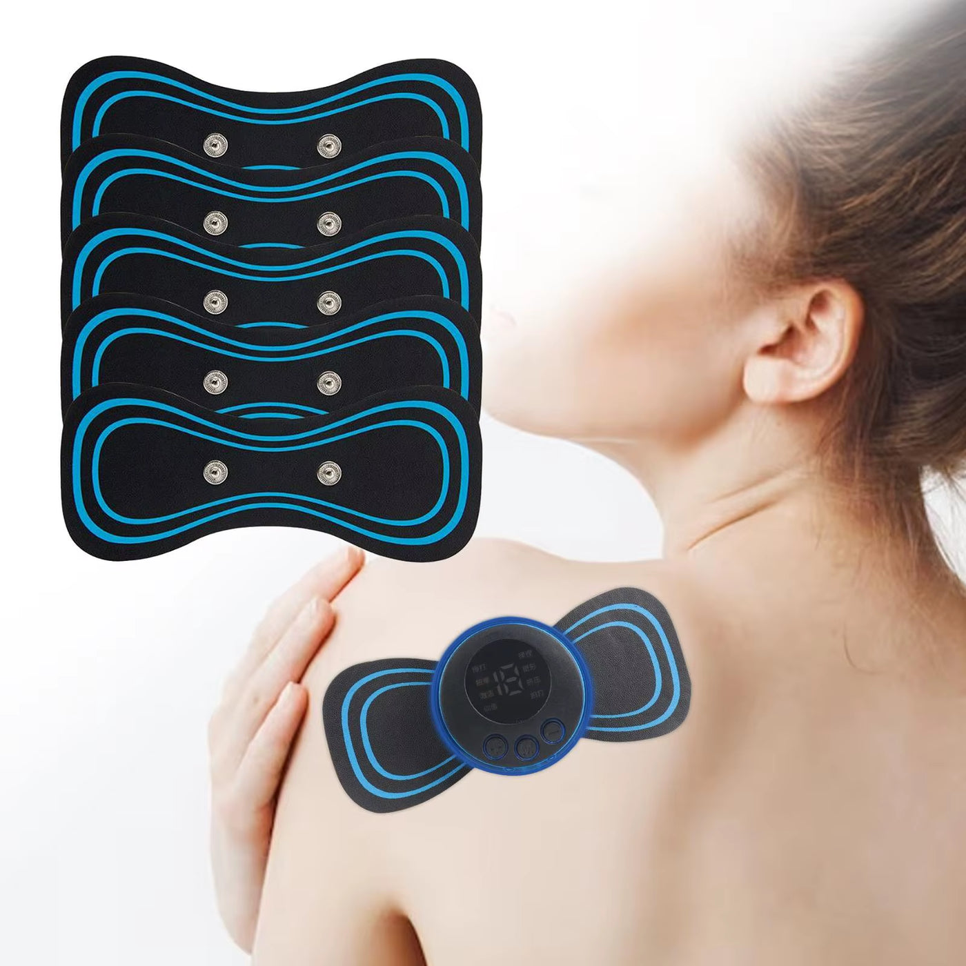 5 Pieces Neck Massager Replacement Pads PU Material Whole Body Massager Pad