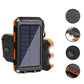 Outdoor solar charging backpack with LED lighting and waterproof mobile power bank