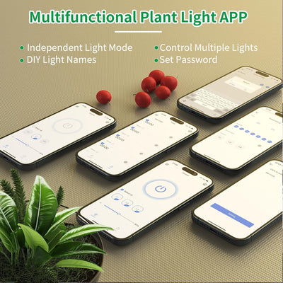 Grow Lights for Indoor Plants Full Spectrum,Smart Plant Light,Plant Grow Lights Indoor,Led Grow Lights for Seed Starting,Grow Lamp with 59''Tripod,Yellow Light,Sunlight,App Control, GLA-02