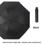 Automatic Windproof Black-Coated Umbrella with 24 Ribs