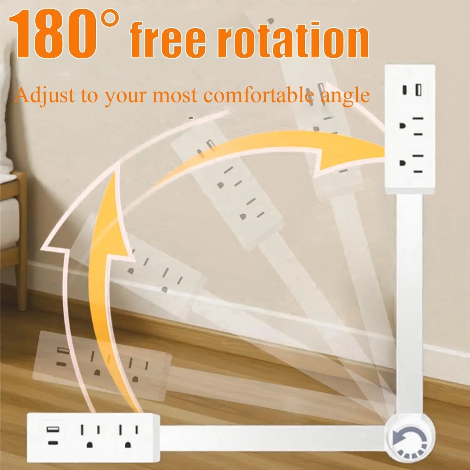 Electrical Outlet Extender Power Socket Multi-port Design Compact Size Universal Compatibility Safety Features US Standard Round New Model Round - Protection Top Shelf Find