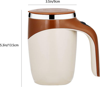 Self Stirring Mug, Automatic Magnetic Mixing Coffee Mug, Rechargeable Self Stirring Coffee Mug, Rotating Stainless Steel Mug, for Office, Kitchen, Travel, Gifts for Women and Men - 350 ML