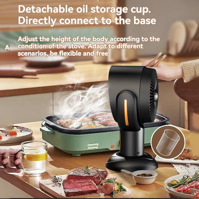 Mini Desktop Range Hood Mini Suction Extractor Hood USB Charging Angle-Adjustable Camping Picnic Hot Pot Range Hood Kitchen Hood