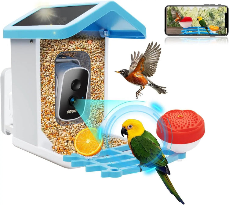 Smart Bird Feeder JY-WS013 with 4K HD Camera AI Visual Recognition for Accurate Detection Outdoor Durable Design Enhanced Monitoring Top Shelf Find