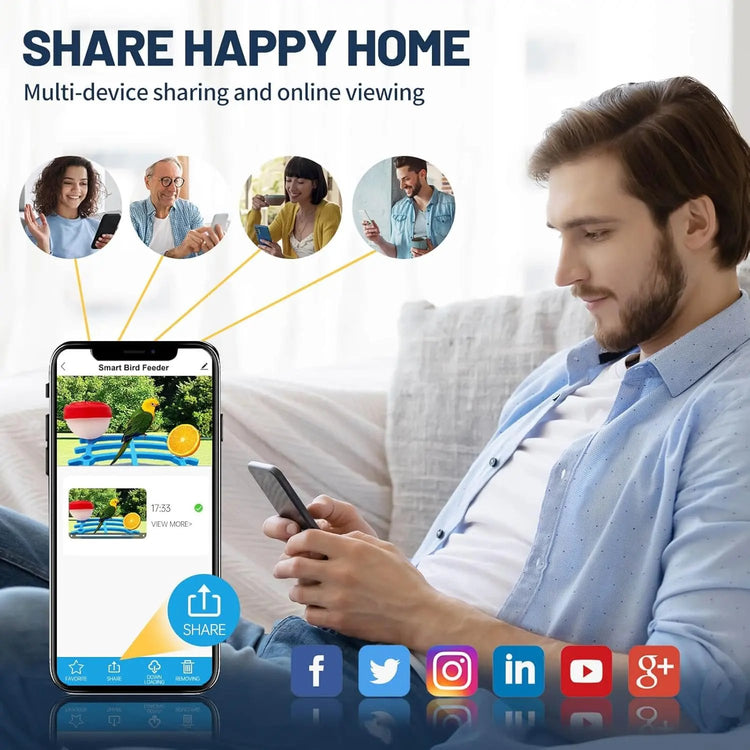 Smart Bird Feeder JY-WS013 with 4K HD Camera AI Visual Recognition for Accurate Detection Outdoor Durable Design Enhanced Monitoring Top Shelf Find