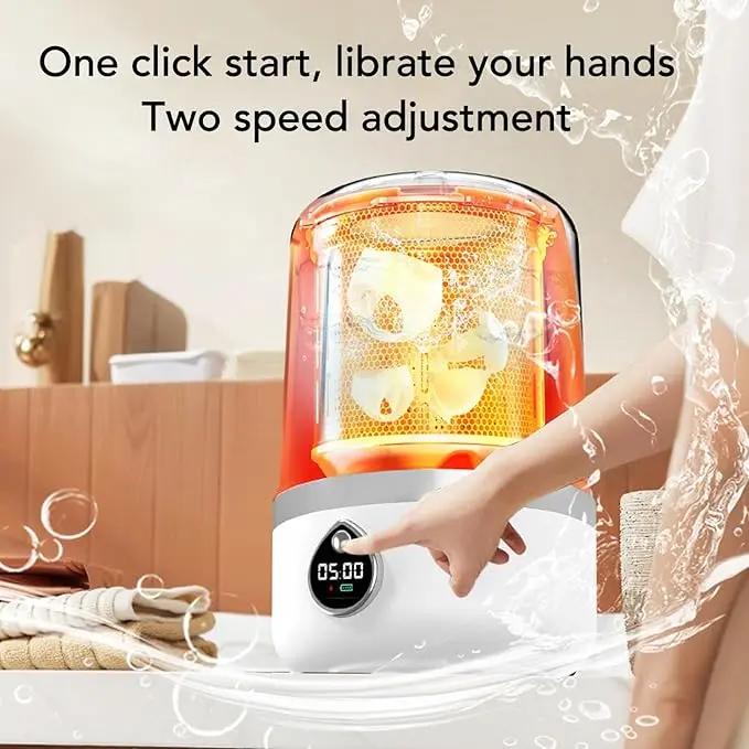 Portable Washing Machine Wireless Mini Washer for Socks Underwear Baby Clothes Compact USB Powered Fully Automatic Waterproof Travel Camping White Top Shelf Find