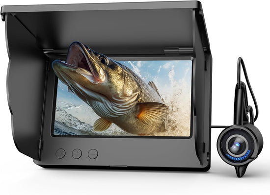 HD Fishing Underwater Camera 4.3/5-inch IPS Screen Night Vision Portable Adjustable Depth 0.6-30M with Toolbox or Color Box Packaging - Cable