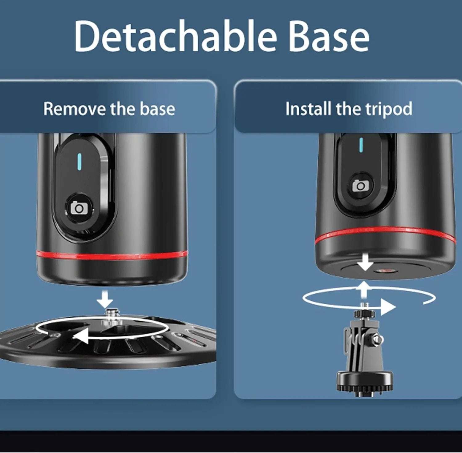 Intelligent AI Mobile Phone Follow-Up Camera Cloud Platform 360° Rotation AI Tracking Selfie Remote Control Universal Compatibility Lightweight Design No Installation Required Top Shelf Find