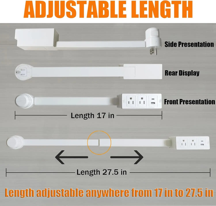Electrical Outlet Extender Power Socket Multi-port Design Compact Size Universal Compatibility Safety Features US Standard Round New Model Round - Protection Top Shelf Find