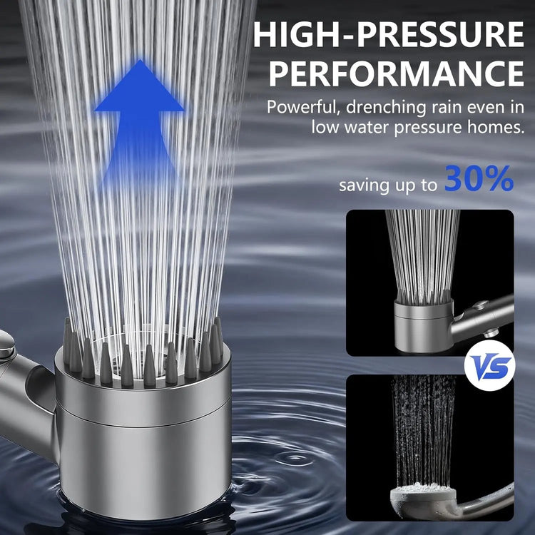 Shower Head DP-01 with ABS Plastic Round Design High Pressure Spray Massage Rain Modes Durable Chrome Plated Finish Easy Installation Optional Filter Cartridges Top Shelf Find