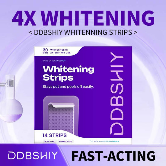 Brightening, cleaning and caring tooth strips
