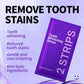 Brightening, cleaning and caring tooth strips