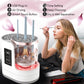 Automatic Makeup Brush Cleaner with Drying Function - 5W USB Powered, 2H/5H/10H Settings, LED Indicator, Clear Water Reservoir for Efficient Cleaning & Drying