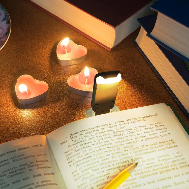 Portable USB Foldable Book Clip Reading Lamp with Button Chargeable Lithium Ion Battery Compact Lights for Smartphones and Books Adjustable Plastic Lampshade Top Shelf Find