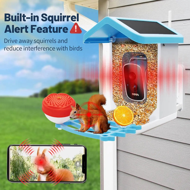 Smart Bird Feeder JY-WS013 with 4K HD Camera AI Visual Recognition for Accurate Detection Outdoor Durable Design Enhanced Monitoring Top Shelf Find
