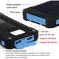 Outdoor solar charging backpack with LED lighting and waterproof mobile power bank