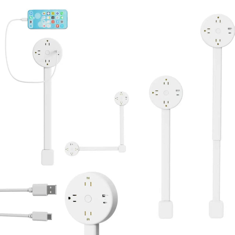 Electrical Outlet Extender Power Socket Multi-port Design Compact Size Universal Compatibility Safety Features US Standard Round New Model Round - Protection Top Shelf Find