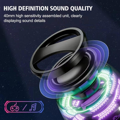 Multifunctional G200 Magnetic Bluetooth Speaker,Waterproof Wireless Speaker 5.3 with Lanyard,Small Bluetooth Speaker with Multi-Rgb Color Light and Phone Holder for Metal Surface,7H Playtime