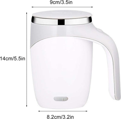 Self Stirring Coffee Mug, Automatic Magnetic Stirring Cup, Self Stirring Mug with Lid, Rechargeable Electric Speed Mixing Cup, for Milk Tea Office Travel Home Coffee(#1)