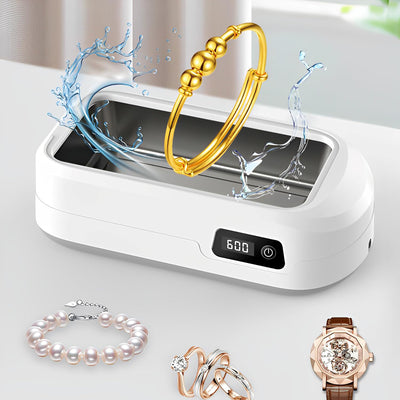 Ultrasonic Jewelry Cleaner, 49000Hz Professional Ultrasonic Cleaner, 22Oz (640Ml) 304 Stainless Steel Tank, 3/5/7/10 Minute Timers for Jewelry, Glasses, Dentures, Watches, and More