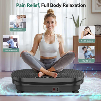 Vibration Plate Exercise Machine, Vibration Plate for Lymphatic Drainage, Power Plate Vibration Platform for Weight Loss, Toning & Wellness