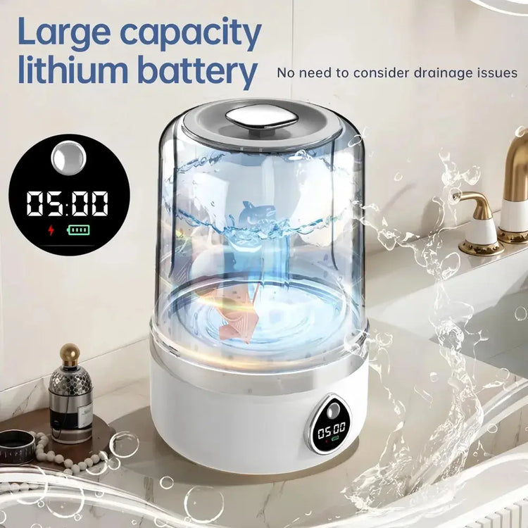 Portable Washing Machine Wireless Mini Washer for Socks Underwear Baby Clothes Compact USB Powered Fully Automatic Waterproof Travel Camping White Top Shelf Find