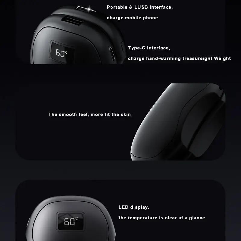 Blue Whale Hi Mini Digital USB Hand Warmer N10 with Magnetic Detachable Design 4000mAh-6000mAh Power Bank Portable Heating 260g Top Shelf Find