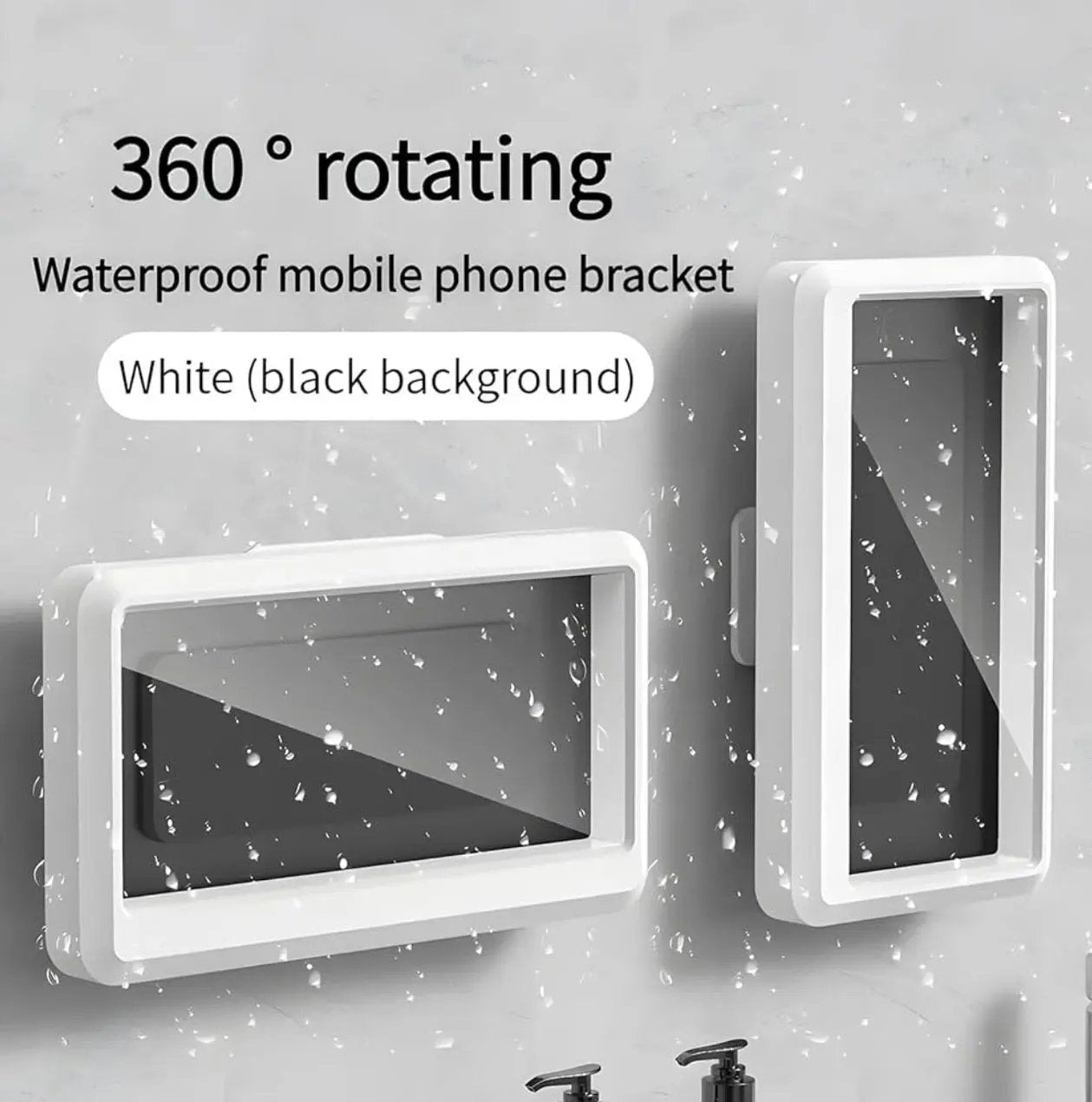 Waterproof Phone Holder Adjustable Detachable Peach Pink Plastic Mount Stand for Smartphone Cellphone Touch Screen Compatible No Drilling Needed 360-Degree Rotation Top Shelf Find